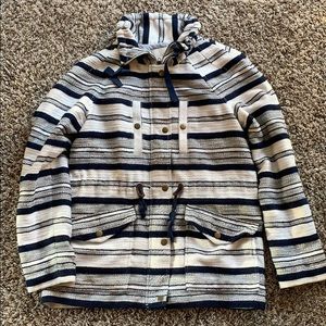 Loft Blue & White Stripped Fall Jacket